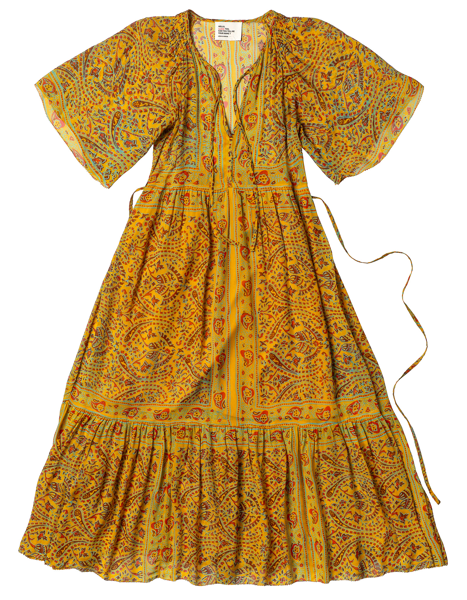 Платье из вискозы с поясом